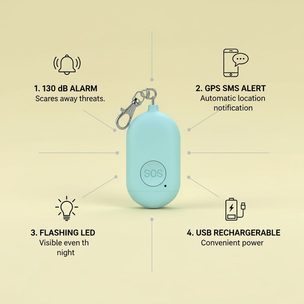 Enzzie Pulse™ Alarma Personal GPS